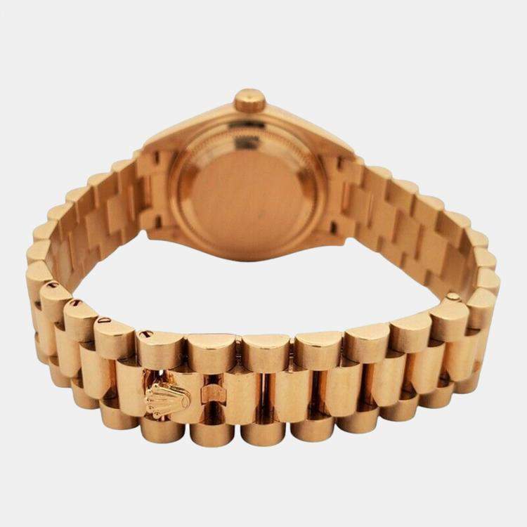 Pre Owned Rolex President Datejust 279178 Automatic Diamond 18K Yellow Gold Women’s Wristwatch 28 mm