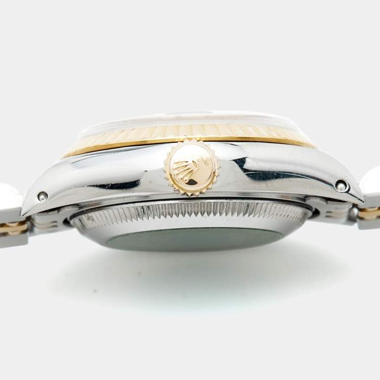 Pre Owned ساعة يد نسائية رولكس ديت جست 69173  ستانلس ستيل ذهب أصفر عيار 18 ألماس شامبانيا 26 مم