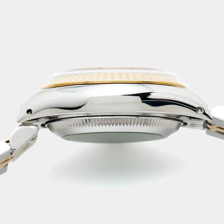 Pre Owned ساعة يد نسائية رولكس ديت جست 69173  ستانلس ستيل ذهب أصفر عيار 18 ألماس شامبانيا 26 مم