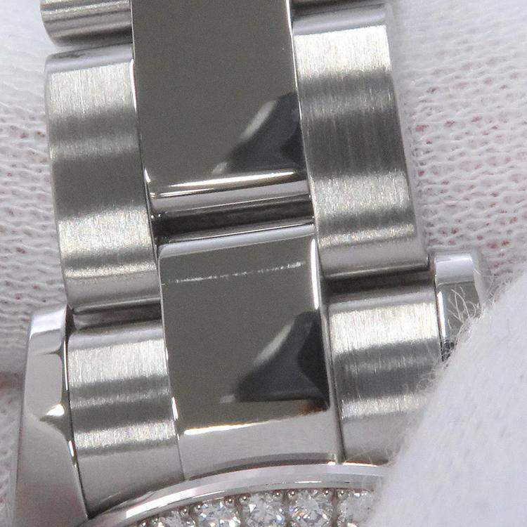 Pre Owned Rolex Datejust 279384RBR Automatic Grey 18k White Gold Stainless Steel Women's Wristwatch 28 mm