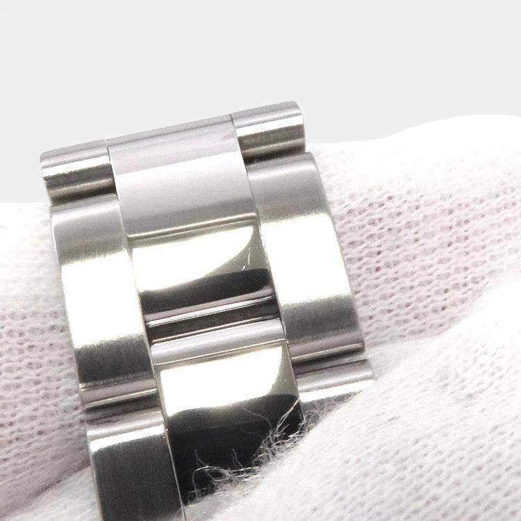 Pre Owned Rolex Datejust 279384RBR Automatic Grey 18k White Gold Stainless Steel Women's Wristwatch 28 mm