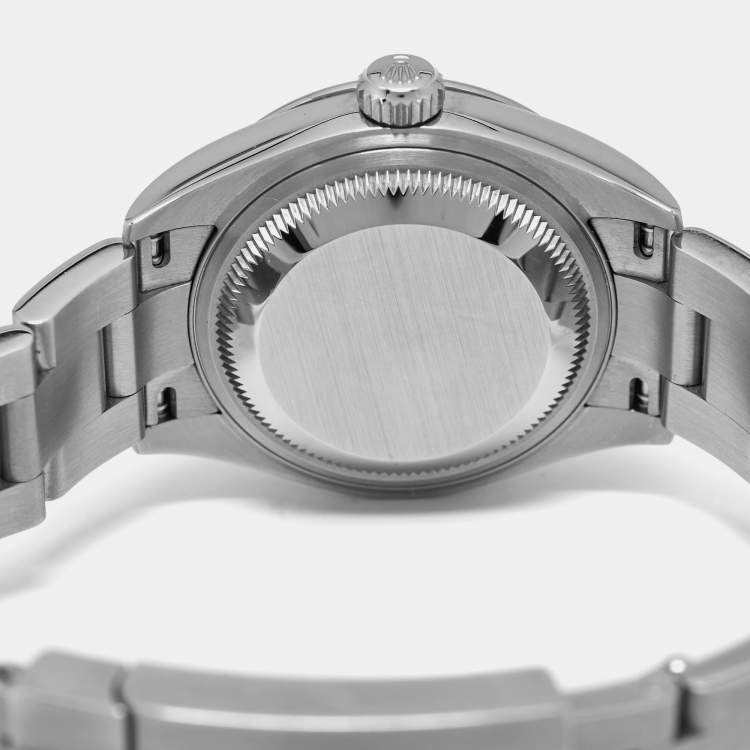Pre Owned Rolex Pink Oystersteel Oyster Perpetual 276200 Women's Wristwatch 28 mm 