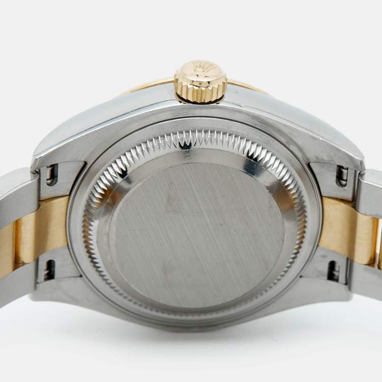 مملوكة مسبقًا ساعة يد نسائية رولكس ديت جست M279163-0002 ذهب أصفر عيار 18 أويسترستيل شامبانيا 28مم