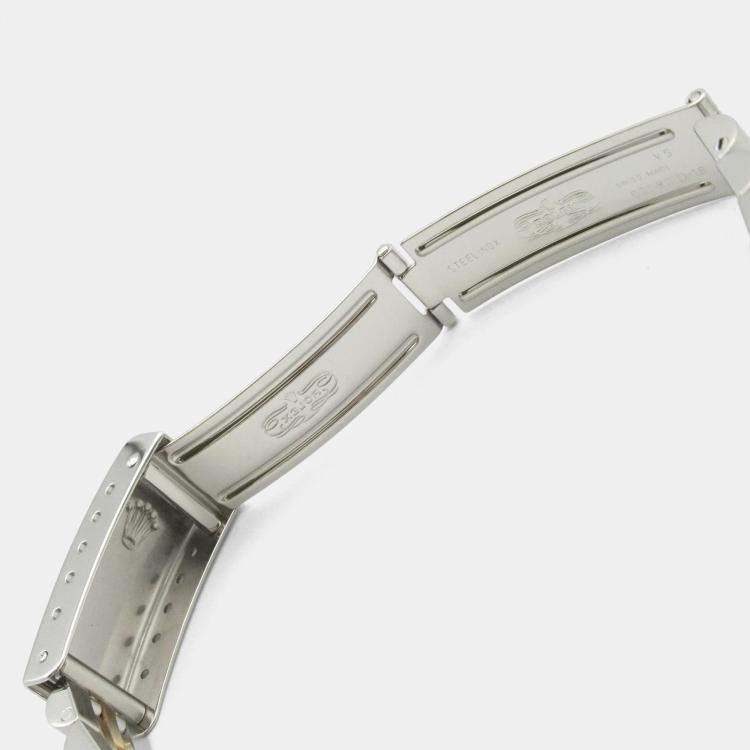 Pre Owned Rolex Datejust 69173 Automatic White 18k Yellow Gold Stainless Steel Women's Wristwatch 26 mm