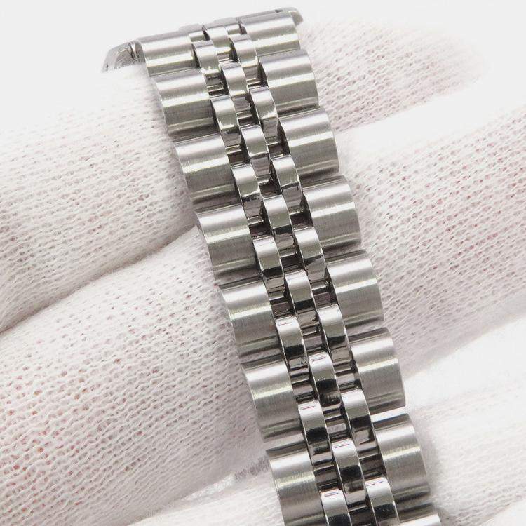 Pre Owned Rolex Datejust 69174 Automatic Silver 18k White Gold Stainless Steel Women's Wristwatch 26 mm