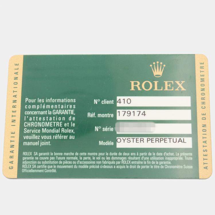 Pre Owned Rolex Datejust 179174 Automatic Silver 18k White Gold Stainless Steel Women's Wristwatch 26 mm