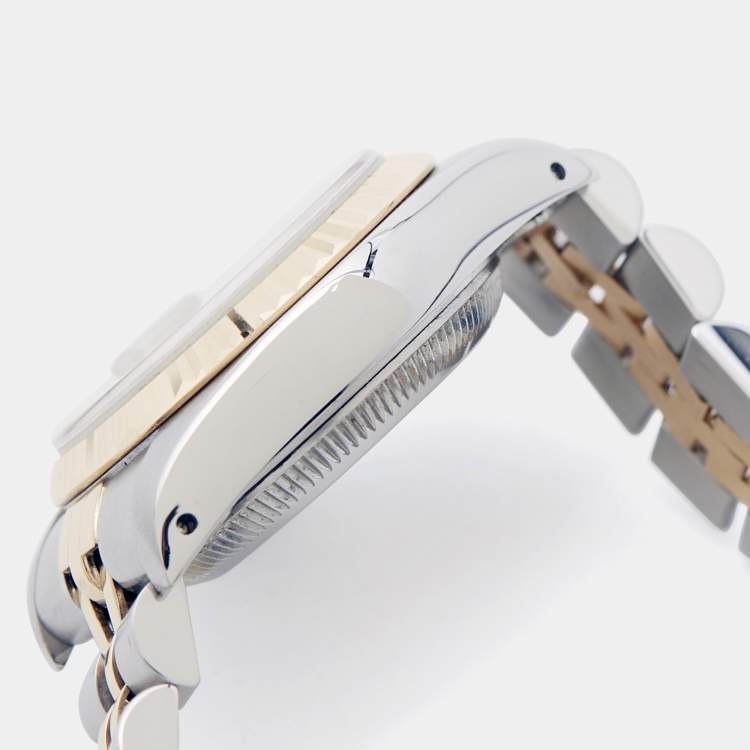 Pre Owned Rolex Datejust 69173 Champagne Dial 18k Yellow Gold Stainless Steel Women's Wristwatch 26 mm