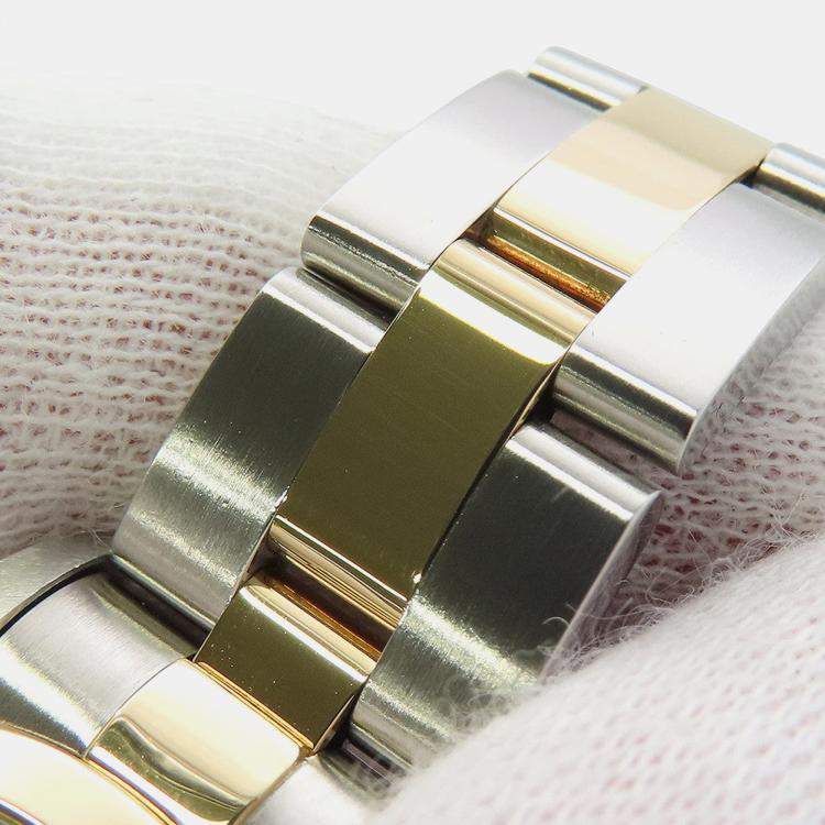 Pre Owned Rolex Datejust 69163 Automatic Black 18K Yellow Gold Stainless Steel Women's Wristwatch 26 mm