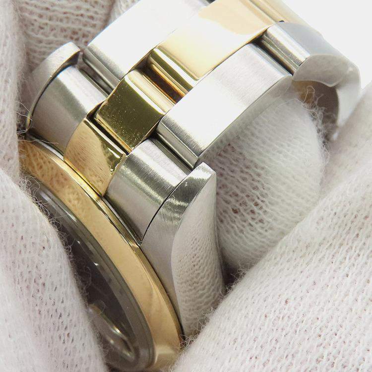 Pre Owned Rolex Datejust 69163 Automatic Black 18K Yellow Gold Stainless Steel Women's Wristwatch 26 mm