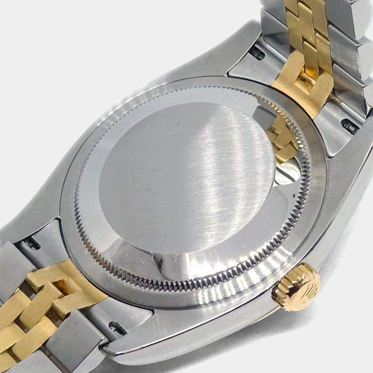 Pre Owned Rolex Datejust 116233 Automatic Silver 18k Yellow Gold Stainless Steel Women's Wristwatch 36 mm