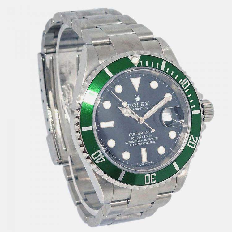 مملوكة مسبقًا Rolex Submariner 16610LV Automatic Black Stainless Steel Women's Wristwatch 40 mm