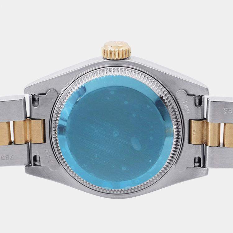 مملوكة مسبقًا Rolex Datejust 69163 Automatic Grey 18k Yellow Gold Stainless Steel Women's Wristwatch 26 mm