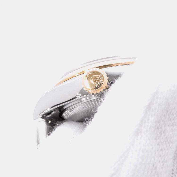 مملوكة مسبقًا Rolex Datejust 69163 Automatic Grey 18k Yellow Gold Stainless Steel Women's Wristwatch 26 mm