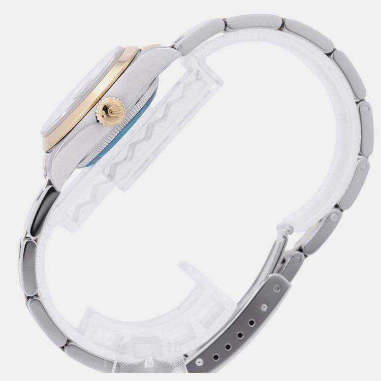 مملوكة مسبقًا Rolex Datejust 69163 Automatic Grey 18k Yellow Gold Stainless Steel Women's Wristwatch 26 mm