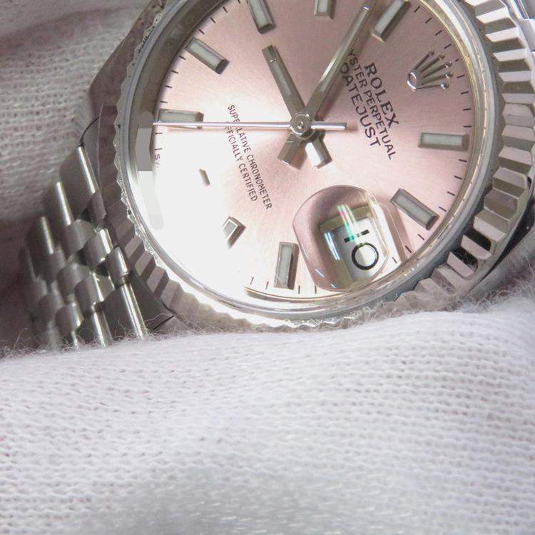 مملوكة مسبقًا Rolex Datejust 279174 Automatic Pink 18k White Gold Stainless Steel Women's Wristwatch 28 mm