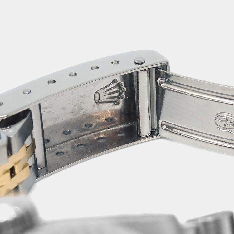 مملوكة مسبقًا Rolex Datejust 69173 Automatic Champagne 18k Yellow Gold Stainless Steel Women's Wristwatch 26 mm