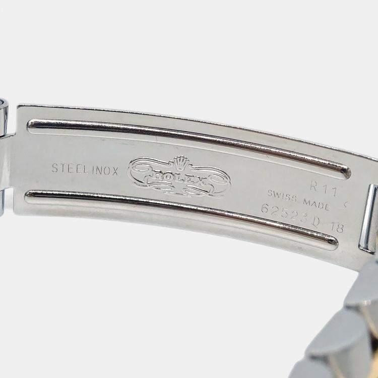 مملوكة مسبقًا Rolex Datejust 69173 Automatic Champagne 18k Yellow Gold Stainless Steel Women's Wristwatch 26 mm