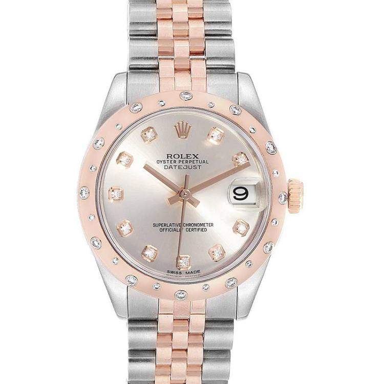 silver and gold women's rolex