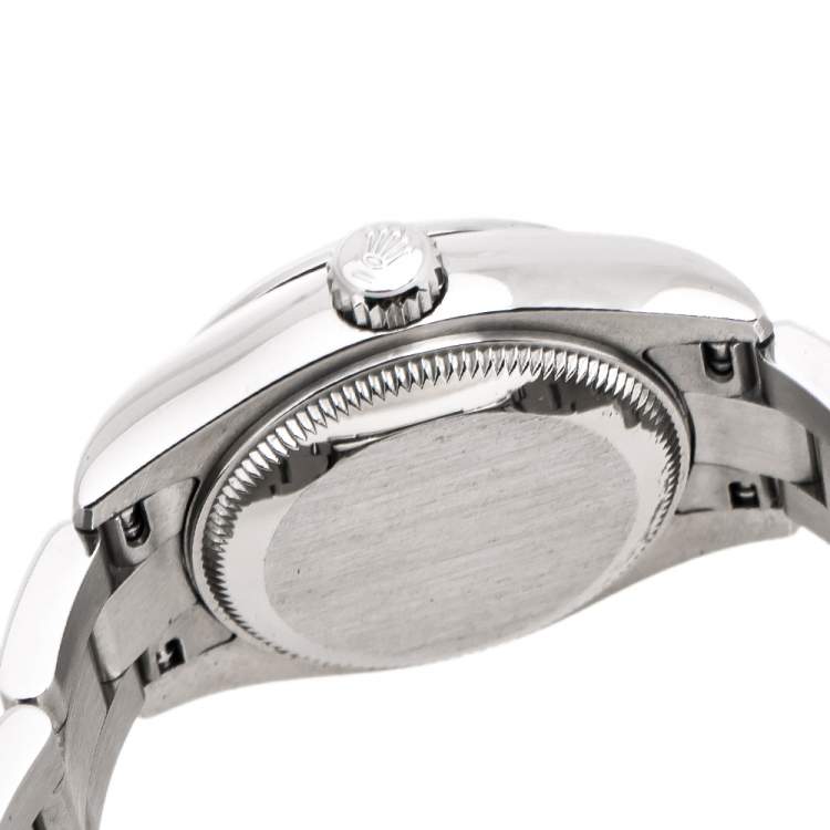Pre Owned Rolex Olive Green Stainless Steel Oyster Perpetual 176200OVSO Women's Wristwatch 26 mm