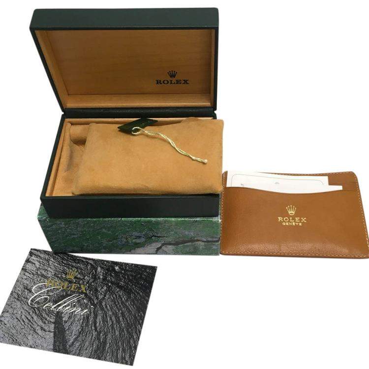 Pre Owned Rolex MOP Diamonds 18K White Gold Cellini Cellissima 6682/9 Women's Wristwatch 33 MM