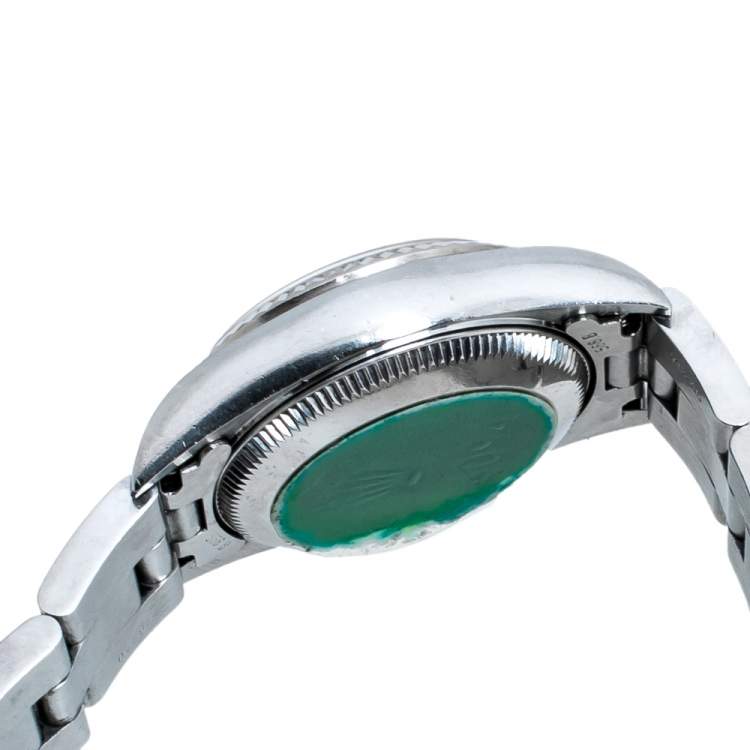 Pre Owned Rolex White 18K White Gold Stainless Steel Oyster Perpetual 76094 Women's Wristwatch 24 mm