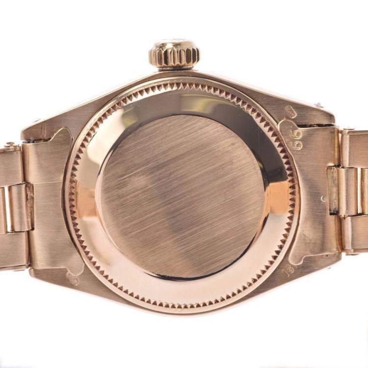 Pre Owned Rolex Champagne 18K Yellow Gold Datejust 6917 Vintage Women's Wristwatch 26 MM