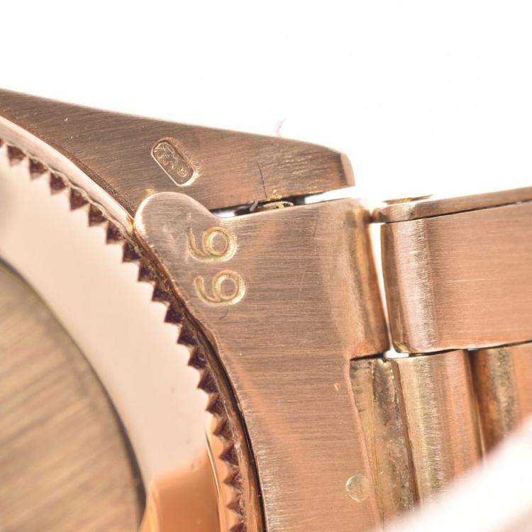 Pre Owned Rolex Champagne 18K Yellow Gold Datejust 6917 Vintage Women's Wristwatch 26 MM