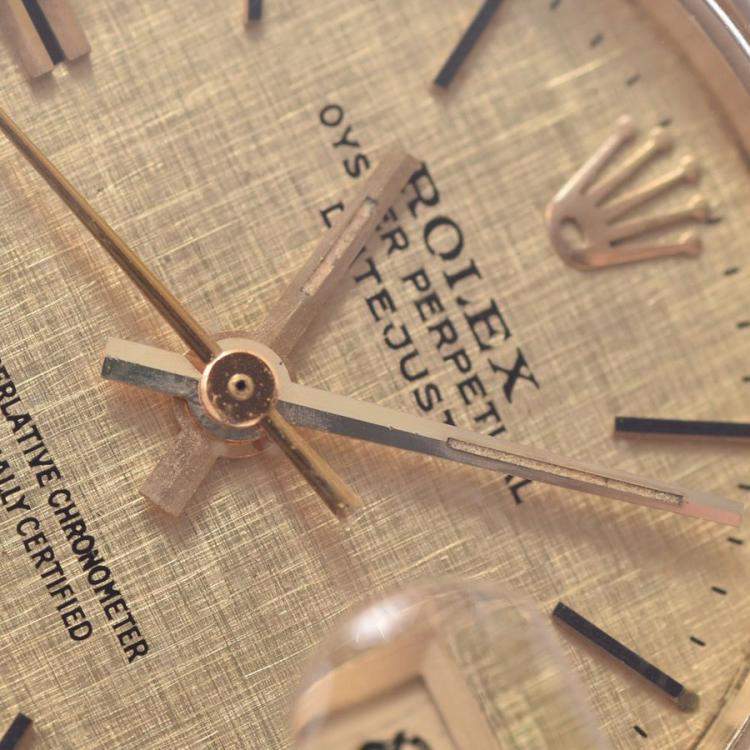 Pre Owned Rolex Champagne 18K Yellow Gold Datejust 6917 Vintage Women's Wristwatch 26 MM