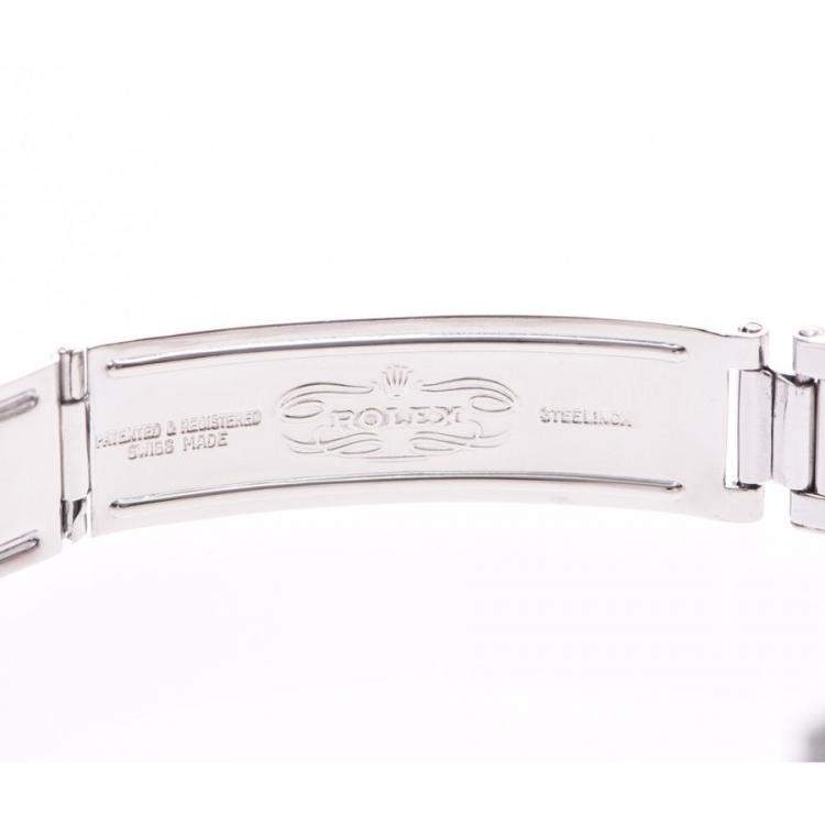 Pre Owned Rolex Silver Stainless Steel Oyster Date Precision 6694 Men's Wristwatch 34MM