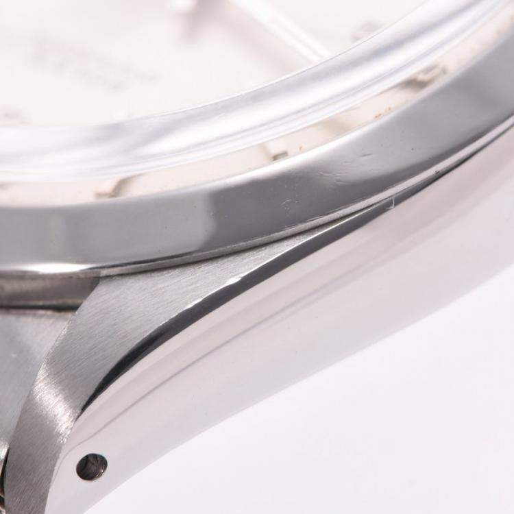 Pre Owned Rolex Silver Stainless Steel Oyster Date Precision 6694 Men's Wristwatch 34MM