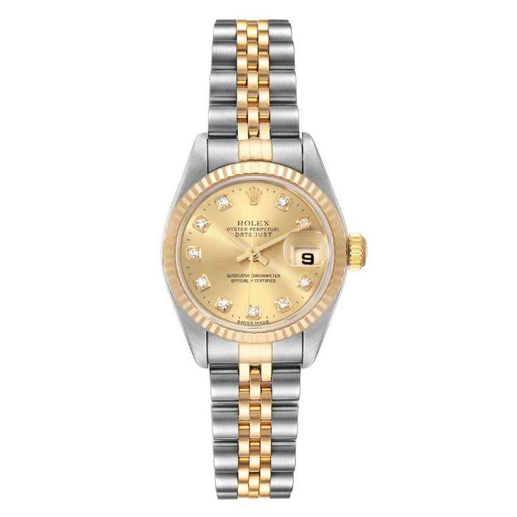 datejust yellow gold and stainless steel automatic