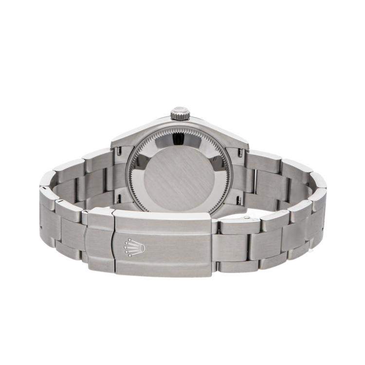 Pre Owned Rolex Silver Stainless Steel Oyster Perpetual 277200 Automatic Men's Wristwatch 31 MM
