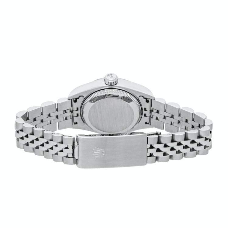 Pre Owned Rolex White 18k White Gold And Stainless Steel Datejust 79174 Women's Wristwatch 26 MM