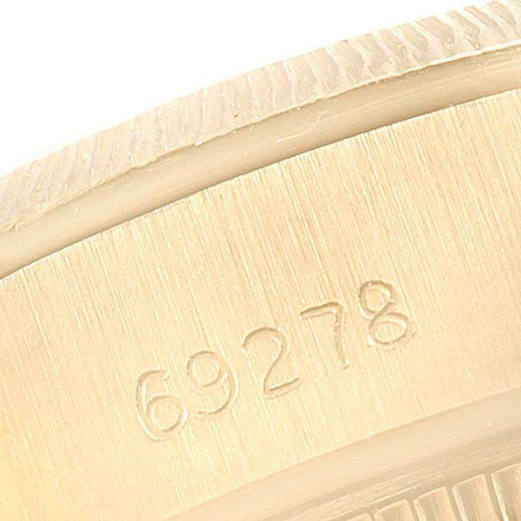 Pre Owned Rolex Champagne 18K Yellow Gold President Datejust 69278 Women's Wristwatch 26 MM