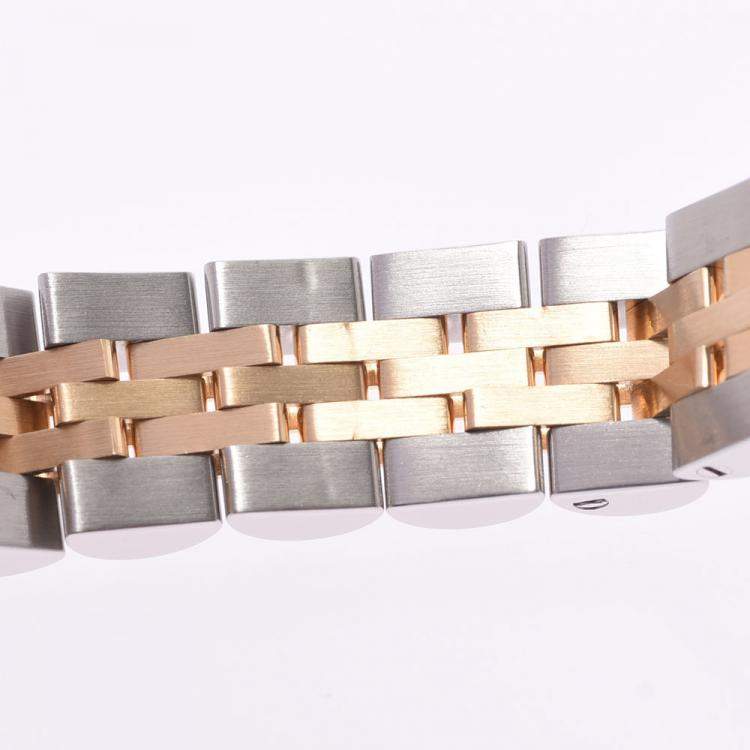 Pre Owned Rolex Champagne 18K Yellow Gold And Stainless Steel Datejust 69173 Automatic Women's Wristwatch 26 MM
