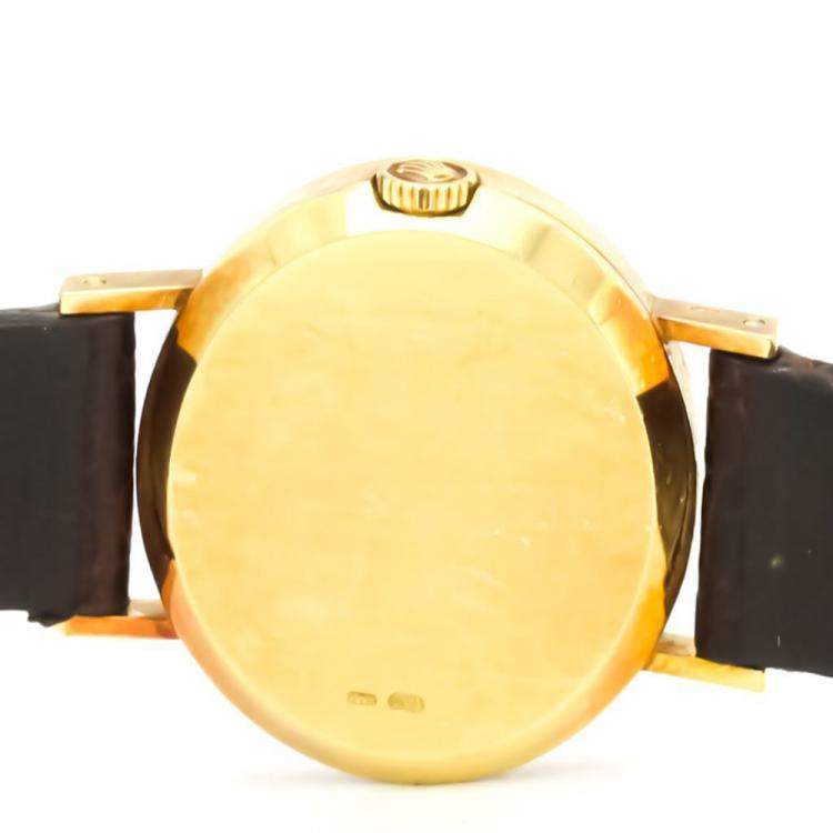 Pre Owned Rolex Red 18K Yellow Gold Cellini Gradation 4081 Women's Wristwatch 25 MM