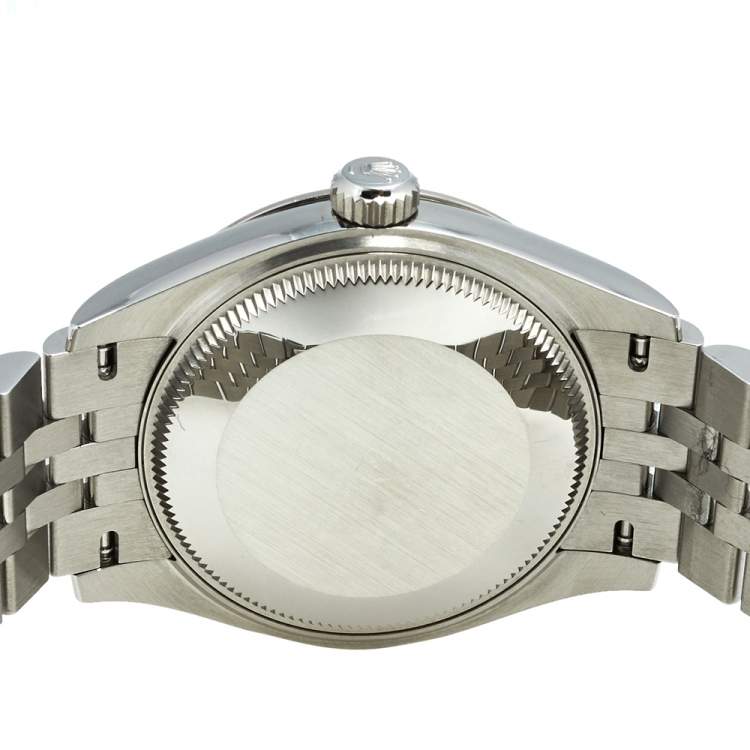 مملوكة مسبقًا Rolex Blue 18k White Gold And Stainless Steel Datejust 278274 Women's Wristwatch 31 MM
