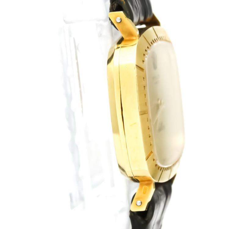 Pre Owned Rolex Champagne 18K Yellow Gold Cellini 4082 Women's Wristwatch 24 MM