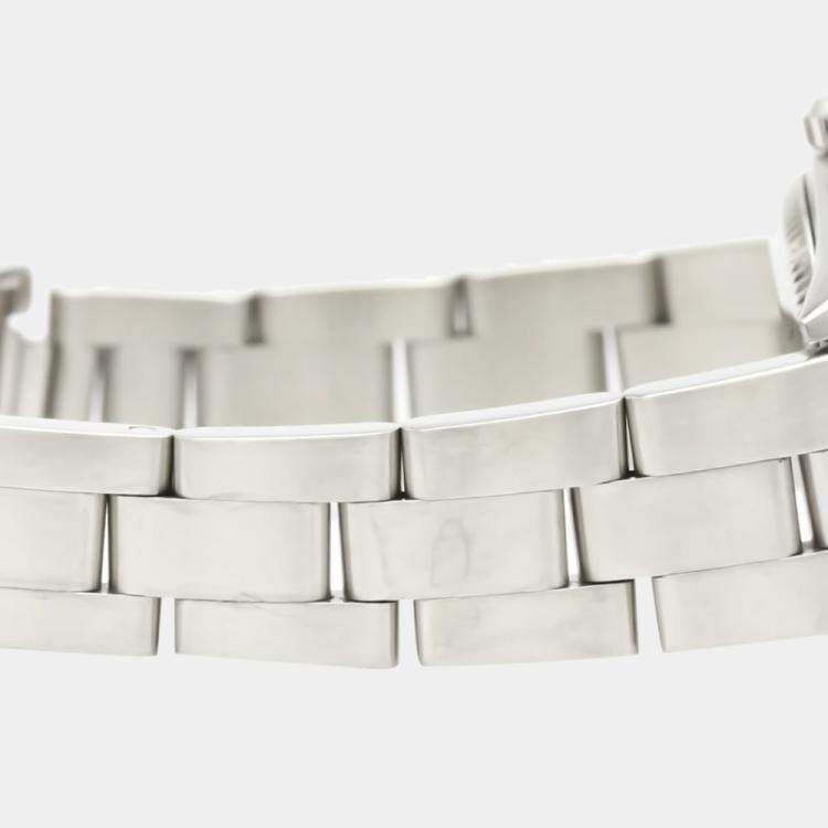 Pre Owned Rolex White Stainless Steel Oyster Perpetual 76080 Automatic Women's Wristwatch 24 MM