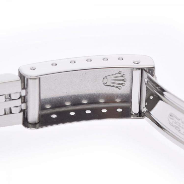 Pre Owned Rolex Pink 18K White Gold And Stainless Steel Datejust 69174 Automatic Women's Wristwatch 26 mm
