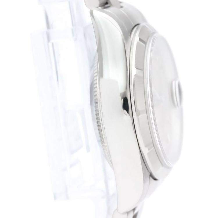 Pre Owned Rolex Orange Stainless Steel Oyster Perpetual Date 79190 Automatic Women's Wristwatch 25 mm