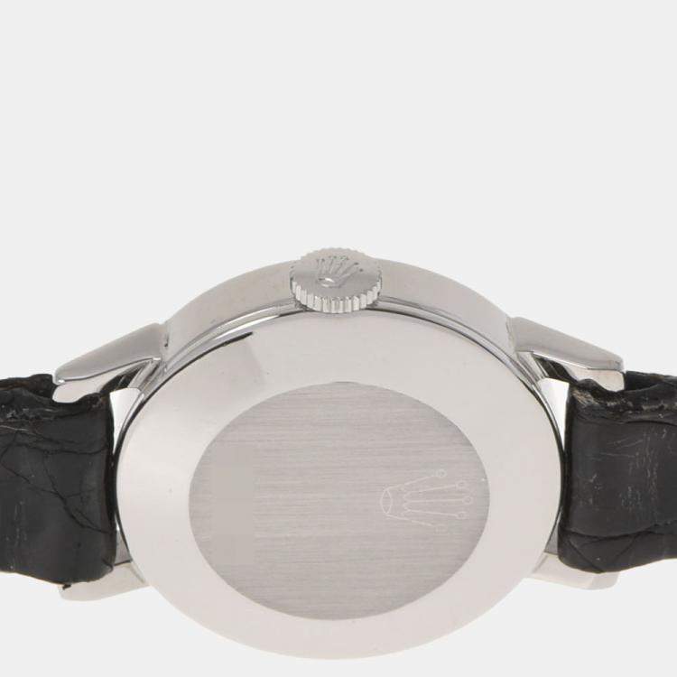 Pre Owned Rolex Silver Stainless Steel Precision 2649 Manual Winding Women's Wristwatch 21 mm