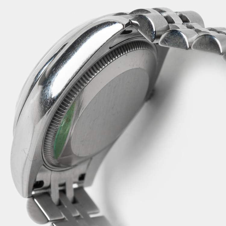 Pre Owned Rolex White Stainless Steel Datejust 178240 Women's wristwatch 31 mm
