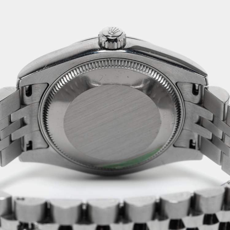 Pre Owned Rolex White Stainless Steel Datejust 178240 Women's wristwatch 31 mm