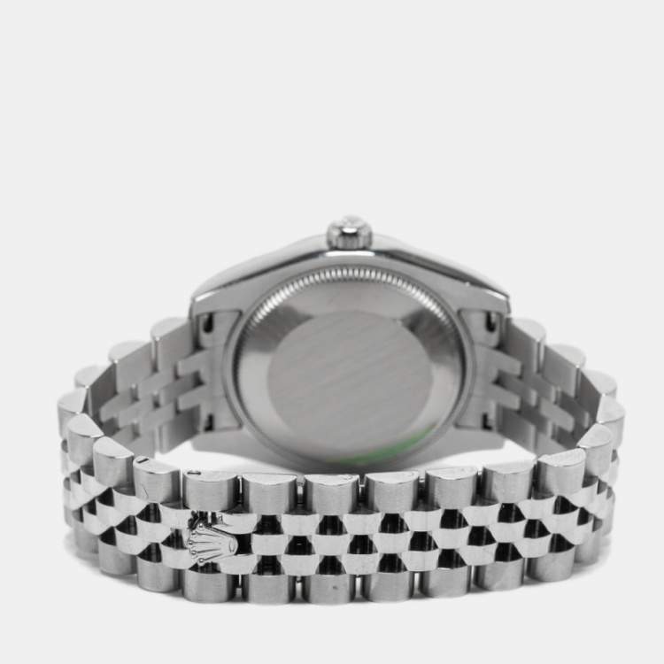 Pre Owned Rolex White Stainless Steel Datejust 178240 Women's wristwatch 31 mm