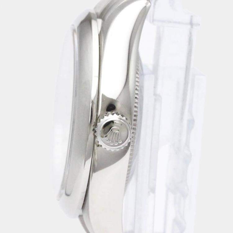 Pre Owned Rolex Silver Stainless Steel Oyster Perpetual 177200 Automatic Women's Wristwatch 31 mm