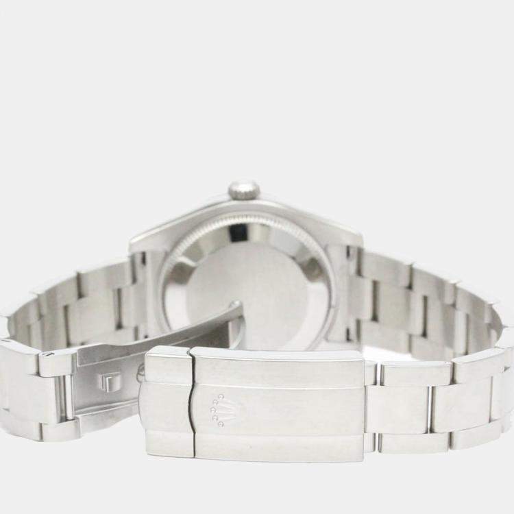 Pre Owned Rolex Silver Stainless Steel Oyster Perpetual 177200 Automatic Women's Wristwatch 31 mm