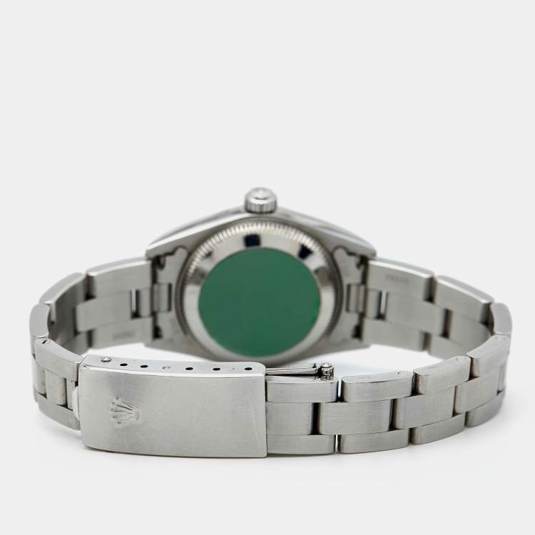 Rolex Blue Stainless Steel Oyster Perpetual 76080 Women's Wristwatch 24 mm