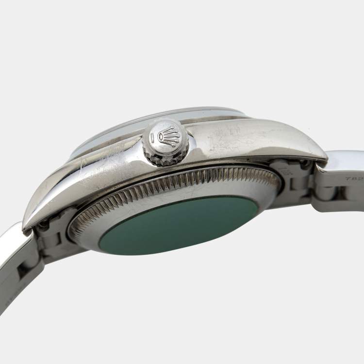 Rolex Blue Stainless Steel Oyster Perpetual 76080 Women's Wristwatch 24 mm