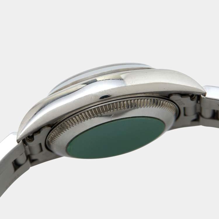 Rolex Blue Stainless Steel Oyster Perpetual 76080 Women's Wristwatch 24 mm